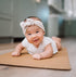 Vegan Leather Baby Changing Mat (16 X 30 in), Multipurpose Wipeable Portable Diaper Mat, Foldable for Travel (Tan)