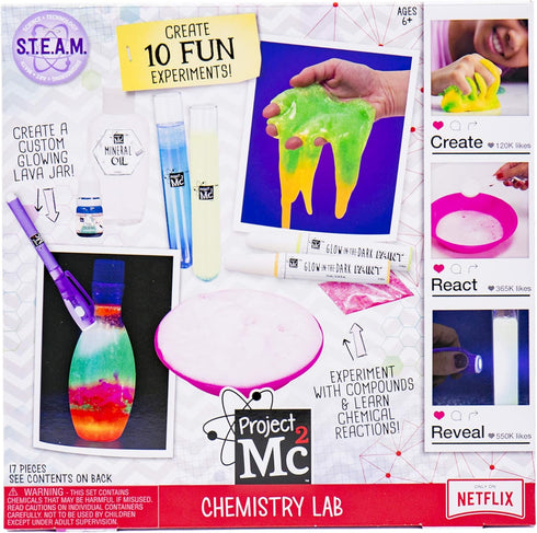 Project MC2 At-Home STEM Chemistry Lab Kit for Kids Age 6 and Up, DIY Lava Experiments