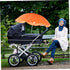 Stroller Umbrella Portable Chairs Toddler Stroller Fold up Chairs Clip on Umbrella Pram Umbrella Universal Stroller Board Chair Umbrella with Clamp Adjustable Push Chair Umbrella