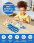 Coogam Wooden Short Vowel Reading Letters Sorting Spelling Games, CVC Words Learning Flashcards for Kids 3-5