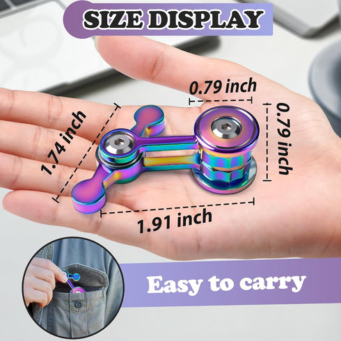 Fidget Spinner for Adults, Metal Silent Figette Office Desk Toy Quiet Cool Gadgets Gifts for Teen Boys Kid Anxiety