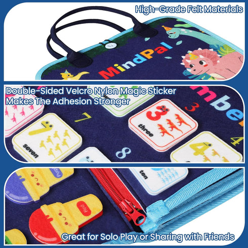 MindPal 3 3+ Busy Board, Montessori Toy for Over Year Old, Toddlers Educational Activity Developing Sensory Board