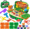 Crelloci Dinosaur Color Dough Set Tools Dino World 26 PCS Playsets Toy