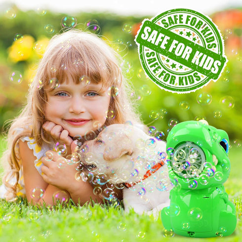 Dinosaur Bubble Machine for Kids Ages 4-8, Bubbles Toys Gift for Boys & Girls, Outdoor Fun for 3-8 Years Old