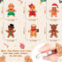 Haooryx 60Pcs Mini Gingerbread Men Erasers, Bulk Novelty Pencil Erasers, 3D Desk Puzzle Erasers for Classroom Rewards