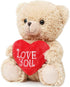 12 inch Valentines Day Teddy Bear Stuffed Animals Gift with Love You Plush Gift for Girlfriend Mother Her Him Birthday
