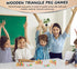 Wooden Triangle Peg Board Game - 3 Pack Retro Mini Travel Game