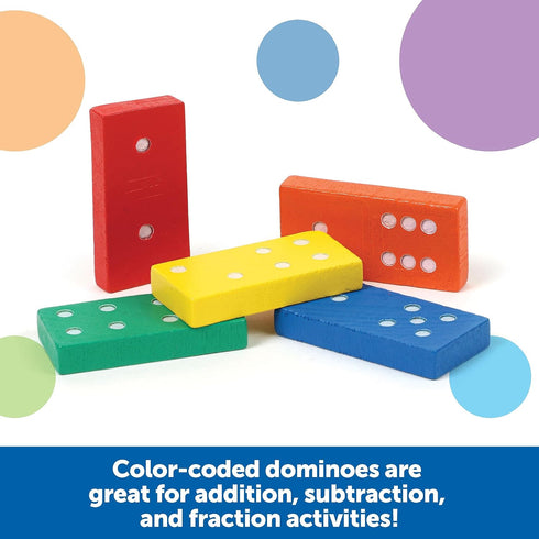 Learning Resources Double-Six Dominoes - Classroom Must Haves, Math Teaching Tools, Dominoes for Kids, Math Learning
