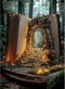 STYISHANG Puzzles for Adults 500 Pieces, Green Book Jigsaw Puzzles - Forest Gateway,
