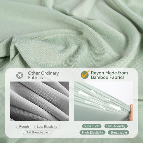 BubblePanda Set 35 35 Inch Rayon Made from Bamboo Newborn Swaddle Blanket with Matching Beanie, Super Soft Stretchy