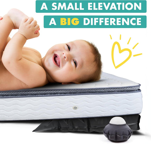 Inflatable Wedge Pillow for Colic Baby Relief Fully Adjustable Infant Sleeping Wedge to Help with Acid Reflux, GERD