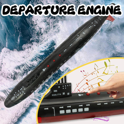 Set 16.5 Inches OTONOPI Toy Submarine Military Toy Naval Ship with Launching Function Model Ship with Sound Effects
