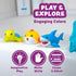 6 Pack Tub Works Under the Sea Light Up Bath Toys, | Water-Activated Light Up Toys Flash & Change Color | Easy-Grip