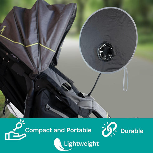 COOLSHADE UPF50 Sunshade by BUGGYGEAR - Easy Folding, Clamp on Chair or Baby Stroller - Compact and Portable