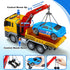 3 4 5 6 12" 3 4 5 6 SpringFlower Tow Truck Toy, Years Old Boy Toddlers Truck Vehicle, Large Tow Toy with Racing Car