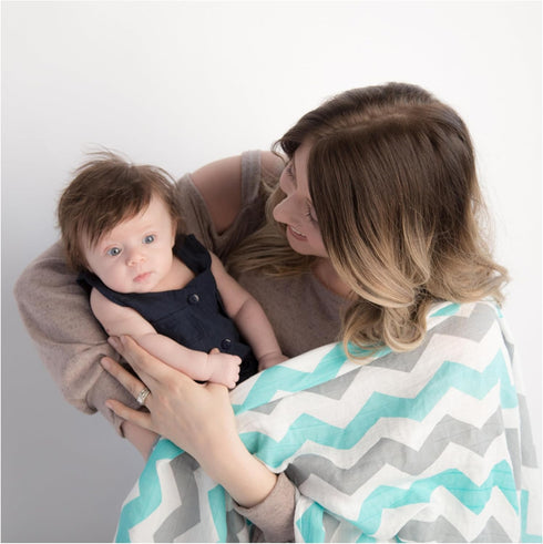 3 2 Newborn Bamboo Rayon Swaddle Wraps | Baby Receiving Blankets pk: Wrap & Muslin Square Blankets - Light Blue & Grey