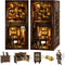 Kangomelon DIY Book Nook Kit Wooden Bookshelf Miniature Serenity Coffee House Kit 3D