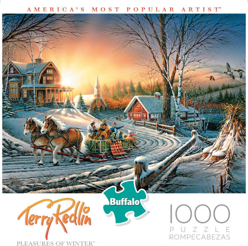 Buffalo Games - Terry Redlin - The Pleasures of Winter - 1000 Piece Jigsaw Puzzle, 168 months to 1200 months