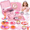 Hohosunlar Tea Party Set for Little Girls, Princess Tea Time Toy for Toddler,
