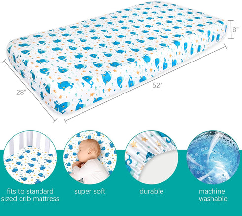 3-Piece Set Set Biloban Toddler Sheet Microfiber, Toddler Bedding Includes Crib Mattress Sheet, Flat Sheet and Envelope