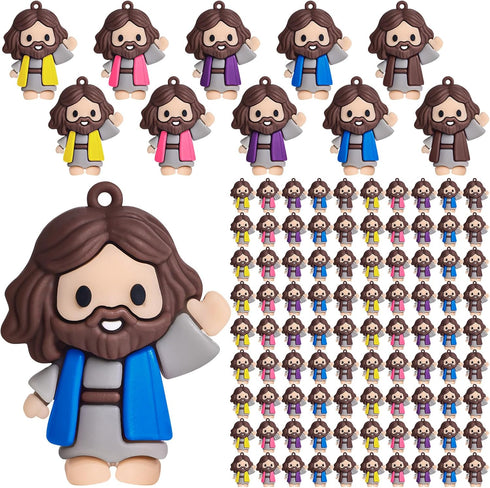 Kkoeop 100 Pcs Little Jesus Figures - Mini Jesus Figures Toy to Hide