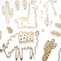 Alpaca Animal and Cactus Wall Decal | Peel and Stick for Kids, Baby Bedroom Nursery, Living Room | 50 pcs Vinyl