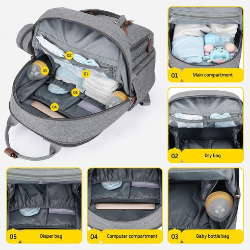 Backpack, 30L Maelstrom Diaper Gray