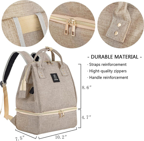 Backpack Backpack MOMIGO Breast Pump - Cooler and Moistureproof Bag Double Layer for Mother Outdoor Working with USB
