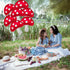6 31 21 PCS Mushroom Balloons with Red & White Polka Dots, Forest/Garden Party Theme Party Decor, Cute Mushroom