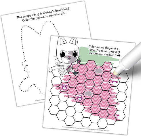 Bendon Imagine Ink Coloring Game Book, Magic Ink Pictures, Mess Free Marker (Gabby's Dollhouse)