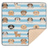 EtherSpher Blue White Striped Dog Large Stylish Baby Care Play mat for Floor