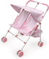 Badger Basket Double Doll Stroller - Foldable Tandem Stroller for Dolls with