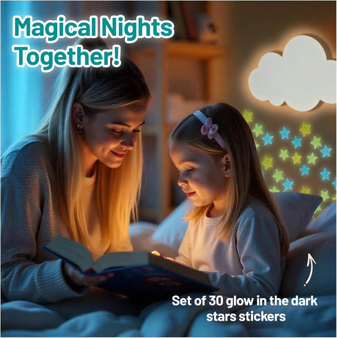 BAZENTI Cloud Lights - Nursery Decor Cloud Lamp, Rechargeable Baby Lamps with Remote, Hanging Lamp for Nursery, Kids
