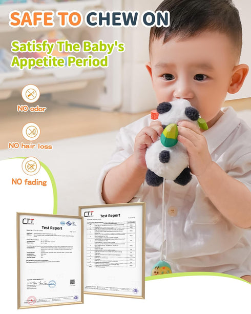 Jollybaby Baby Rattles & Soft Plush Hanging Toy for Stroller Crib car seat and Play Gym, Sensory Developmental Toys