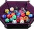 TecUnite 25 Pieces Polyhedral Dice Set with Black Pouch, Compatible with RPG MTG and Others, Classic Multi Colored