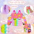 Pop Purse Pack Toy, Unicorn Rainbow Shoulder Crossbody Mini Keychain, Birthday Gifts for Kids Girls