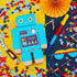 Robot Piatas for Birthday Party Robot Party Piata with Stick, Blindfold, Confetti for Adults Birthday Baby Shower Party