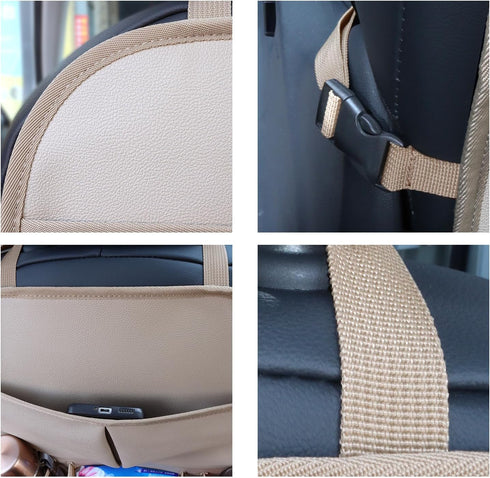 pefirst 3 2 1-Pack) Car Backseat Organizer for Kids, Car Back Seat Storage Bag With Pockets, Drinks Holders, Water