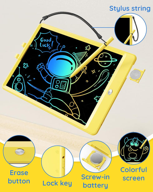 TEKFUN Toys for Girls Boys, 10IN LCD Writing Tablet, Magic Doodle Board for Toddlers Drawing Pad