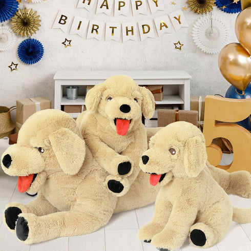 Lanmore 29" Dog Stuffed Animal Large Puppy Plush Golden Retriever Dogs Hugging Pillow for Kids Girlfriend, Gift