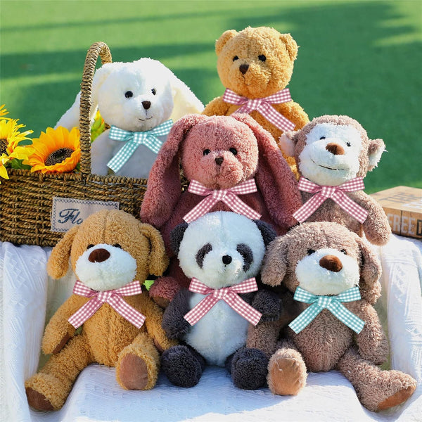 Civaner 7 Pcs Forest Stuffed Animals Bulk - 12.5 Inch Cute Plush Jungle Animal Plush Toys for Kids
