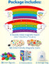 3 4 5 Coogam Rainbow Alphabet Learning Toy, Magnetic Letters and Mini Figures Sorting Matching Game, Fine Motor