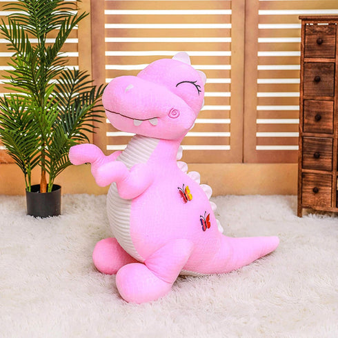 Wemi Pink Dinosaur Stuffed Animal Toys, Cute Soft Dinosaurs Plush Doll T-Rex Throw Pillow for Boys Girls, 11"