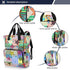 YANENDIE Backpack, Backpack Backpack Colorful Starfish Diaper Bag Unisex Travel Baby Diaper Bags with Stroller Straps