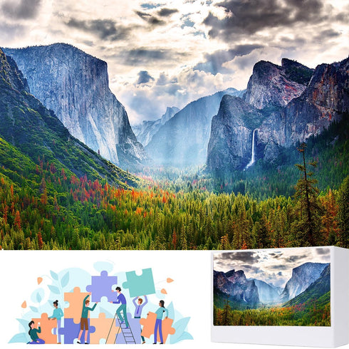 Yosemite Jigsaw Puzzles for Adults 1000 Pieces, Nature National Park Puzzles for All