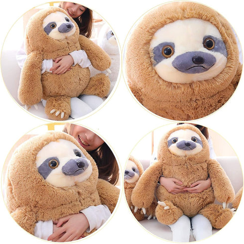 Winsterch Giant Stuffed Sloth Toy for Kids, 27.5 inches Large Plush Animal for Birthday Christmas Valentine's