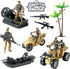 Army Men Action Figures Playset with Military Vehicles, Toys for Kids Boys Girls, Age 6-10, Includes Boats & Pistol