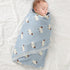 mimixiong Baby Blanket, Knit 100% Cotton Toddler Blankets for Boys and Girls, Cute Sheep, Size 30 x 40 Inches Blue