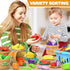 MOEAWS Set Cutting Play Food Toys for Kids, Pretend Play Kitchen Accessories, Cutting Food Sorting Toy, Fake