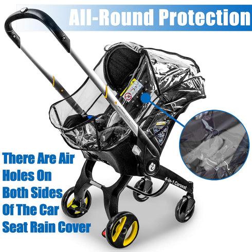 Vaxaape Car Seat Rain Cover,Food Grade EVA,Universal Baby Stroller Accessory for Infant Car Seat Stroller,Waterproof